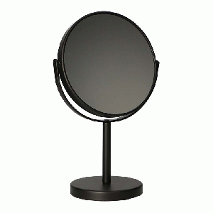 Make-up spiegel op voet (5x vergrotend) - mat zwart