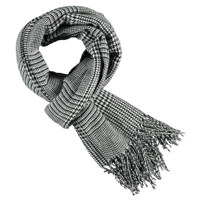 Pracht Monteur Uitbeelding Heren sjaal met ruitpatroon grijs/zwart - Sarlini | Parfumania